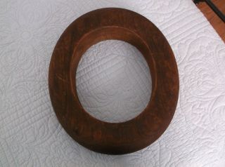 Antique Millinery Wood Hat Form Mold Block Brim Size 7 5/8