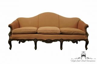 Vintage Antique Victorian Style Camel Back Upholstered Parlor Sofa