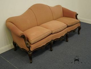 Vintage Antique Victorian Style Camel Back Upholstered Parlor Sofa 4