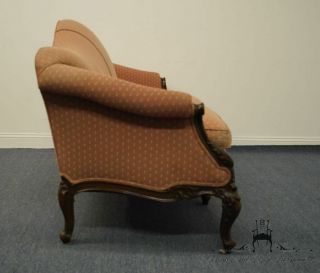 Vintage Antique Victorian Style Camel Back Upholstered Parlor Sofa 5