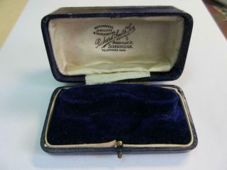 Antique Edwardian Tooled Leather Wrist Watch Box,  Case - R.  Smith Of Scarborough