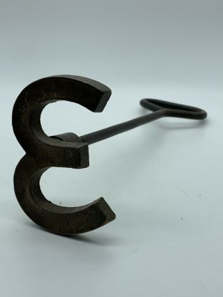 Wells Fargo Brass Number 3 Vintage Antique Metal Branding Iron