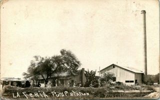 Antique Rppc Postcard La Feria Tx " Pump Station " Soldier 