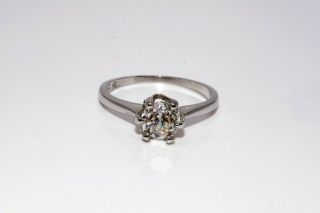 $5,  000.  70ct Antique Art Deco Natural Old Mine Diamond Estate Platinum Ring