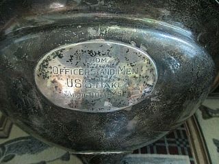 Wwii 1945 U.  S.  S.  Hake Navy Submarine Sterling Trophy Collect Or Scrap 759 Grams