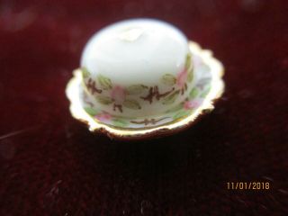 Dollhouse Miniature Jo Parker Hdpainted Porcelain Covered Butter Dish