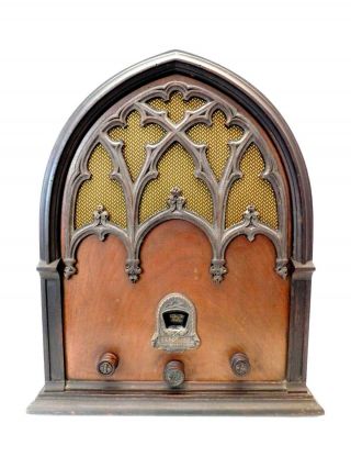Vintage 30s Echophone Old Gothic Awesome Depression Era Antique Cathedral Radio