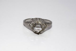 $4,  000.  79ct Antique Art Deco Natural Rose Cut Diamond Platinum Engagement Ring