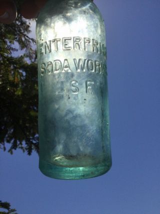 Antique Enterprise Soda Hutchinson Bottle San Francisco Cal