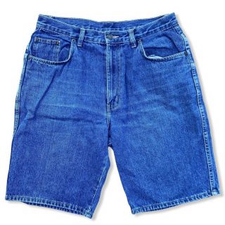 Vintage 90’s Bugle Boy Mens Blue Denim Jean Shorts Cotton Size 32