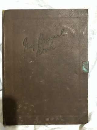 Antique Ledger 1938 My Personal Book Daily Express Diary Crafter Crafting Prop