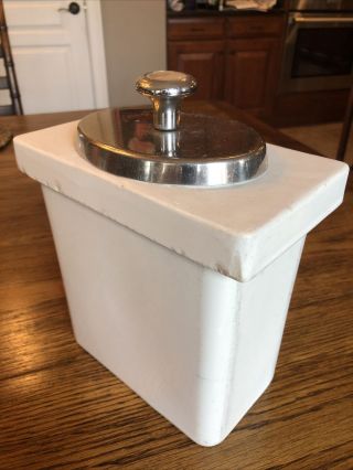 Antique Hall Soda Fountain Dispenser W/ Silver Spoon Lid