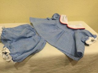 Vtg.  Cabbage Patch Kids/coleco Blue Gingham Dress And Bloomers,  No Doll
