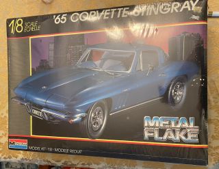 ‘65 Corvette Stingray Metal Flake Monogram Model Car Kit 1/8 Scale