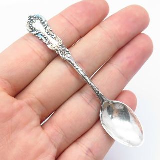 H.  H.  Curtis & Co.  Antique Victorian 925 Sterling Silver Enamel Spoon 3 "