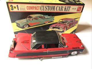 Vintage Amt 1961 Mercury Comet Model Kit Built Rare Highly Detailed 3 In 1 W/box