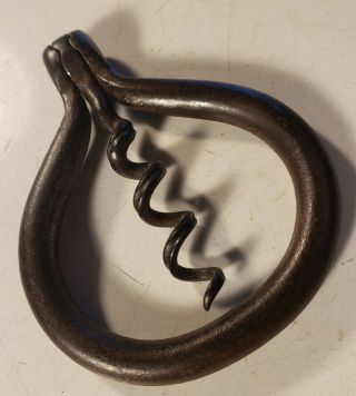 Antique Folding Bow Corkscrew Fluted Worm
