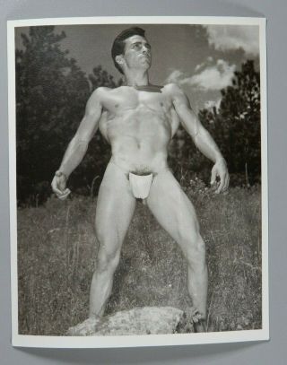 Western Photography Guild,  Posing Strap Era Male Nude 4x5