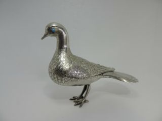 Stunning Antique Persian Armenian Islamic Solid Silver Pheasant Bird 262g 9.  2 Oz