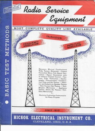 Hickok Radio Service Equipment Basic Test Methods Vintage Brochure