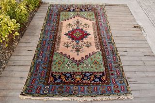 Turkish Rug 49  X88  Vintage Fashion Carpet 125x225cm Oriental Wool Rug