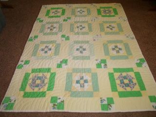 Vintage Quilt Handmade And Hand Sewn 60 " X 82 "