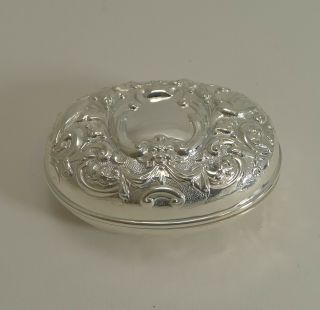 Antique English Sterling Silver Travel Soap Box By William Comyns