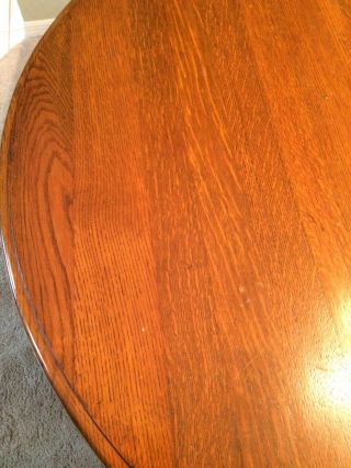 Antique Quartersawn Oak Furniture Dining Room Table 54” Round 2