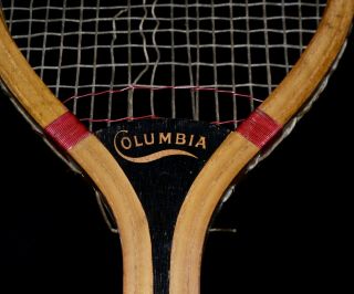 Gorgeous Antique Wood 1910 Wright & Ditson Columbia Tennis Racket