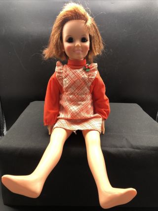 Vintage 1969 Ideal 18” Chrissy Growing Hair Doll With Dress 2