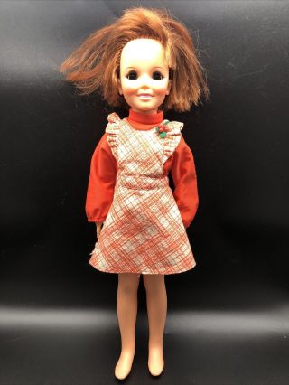 Vintage 1969 Ideal 18” Chrissy Growing Hair Doll With Dress 3