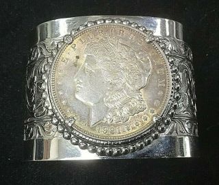 1921 Morgan Silver Dollar Cuff Bangle Bracelet Silver Dollar Jewelery