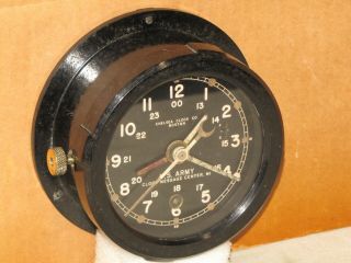Chelsea U.  S.  Army M1 Message Center Clock 4 1/2 " Dial 1942 World War 2