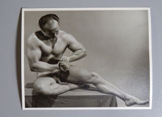 Vintage Male Nude Print - Bound Pose,  Western Photography Guild,  Gay Interest