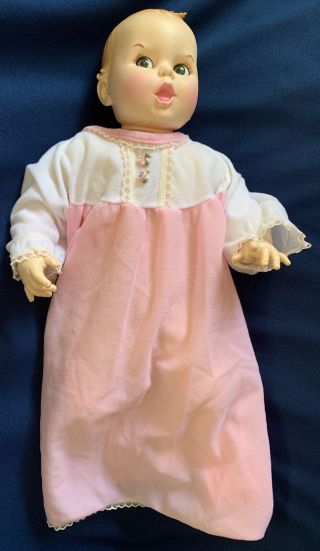 Vintage Gerber Baby Doll 17 " Long 1979 Great Shape Googly Eyes Side To Side