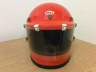 Vintage 1970s Bell Star 120 Helmet Orange Size 7 1/2