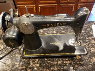 Vintage Antique 1900s Singer Cast Iron Industrial Sewing Machine Head Read