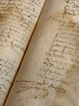 Antique Manuscript 1605 4 Pages
