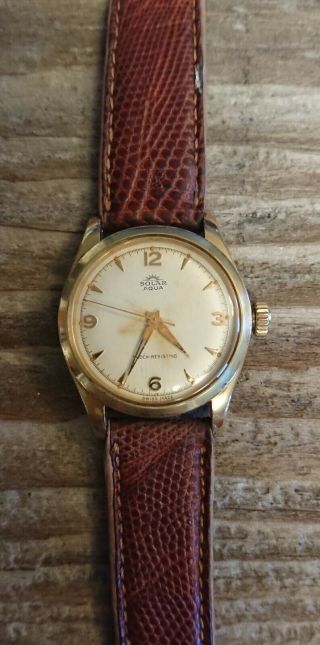 Vintage Solar Aqua Tudor 7903 Watch With Eta Calibre 1182.  Exc.