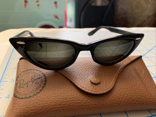 Vintage Ray - Ban Bausch And Lomb Sunglasses Cat Eye 49 - 18