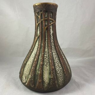 Antique Paul Dachsel Turn Teplitz Austria Amphora Pine Tree Vase