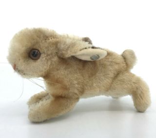Steiff Hoppy Bunny Rabbit Mohair Plush 8cm 3in Id Button 1960s Thinning Fur Vtg