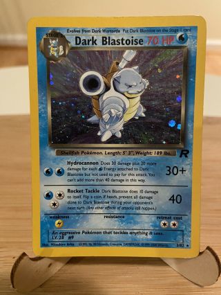 2000 Pokemon Team Rocket Dark Blastoise 3/82 Rare Holo