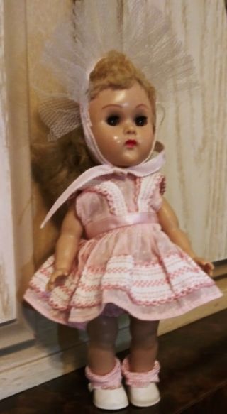 Vintage Vogue Ginny Doll 1957.  Tagged Dress,  Panties,  Shoes And