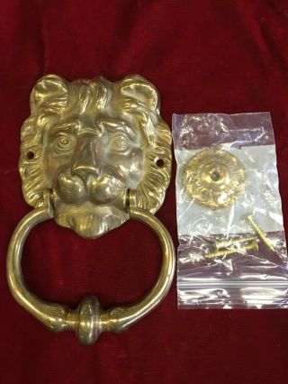 Lion Head Door Knocker,  Solid Brass,  Vintage,  Fast,  Serious