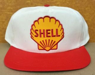 Vintage Nos Rare Shell Oil Company Trucker Hat Cap Adjustable Snapback
