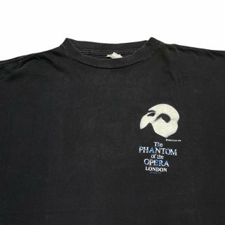 Vintage 1988 Phantom of The Opera London Live Show Promo T Shirt Size L 80s Rare 2