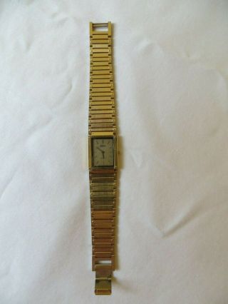 Vtg Lassale Seiko Ladies Quartz Watch Thin Gold&ss