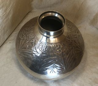 Vintage Handmade Solid Brass LARGE Pooja Water Pot Vase Decorative Floral Design 2