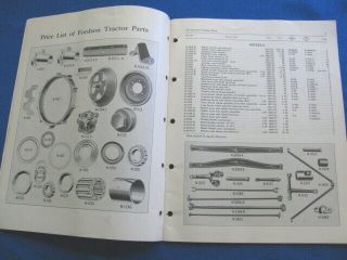 Vintage,  1937 FORD FORDSON TRACTOR PARTS PRICE LIST BOOK 3